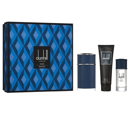 DUNHILL ICON RACING BLUE EDP 100ml SET DUNHILL ICON RACING BLUE (M) SET EDP 100ml+30ml+SG90ml - Image 1