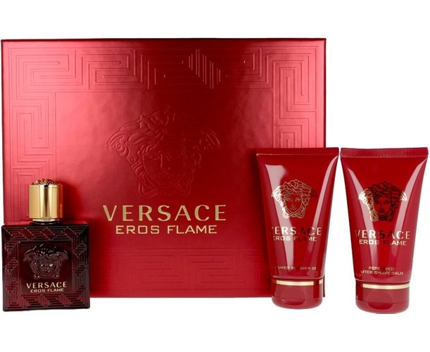 VERSACE EROS FLAME EDP SET (M) 50ml+SG50ml+ASB50ml VERSACE EROS FLAME (M) SET EDP50+SG50+ASB50ml - Image 1