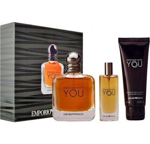 stronger-with-you SET5809A1 GIORGIO ARMANI STRONGER WITH YOU (M) SET EDT100+EDT15+AOBS75ml - Image 1